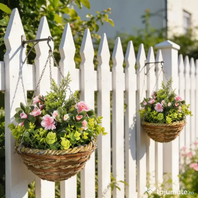 Outsunny Set 2 Plante Lisianthus – Ghiveci Rachita, Decorative pentru Agatat