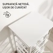 HOMCOM Cărucior de Bucătărie Alb, Dulap Depozitare, 1 Sertar, 2 Etajere, 4 Coșuri Detașabile, 47x37x83cm | Aosom Romania