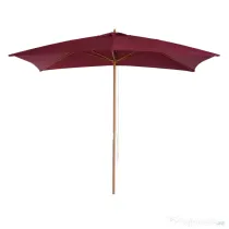Umbrela din lemn Outsunny, bordo 2x3m | Aosom Romania