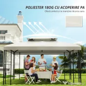 Acoperiș de Schimb Outsunny Impermeabil pentru foisor, Dublu Strat 3x4m | AOSOM RO