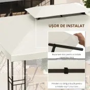 Acoperiș de Schimb Outsunny Impermeabil pentru foisor, Dublu Strat 3x4m | AOSOM RO