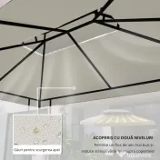 Acoperiș de Schimb Outsunny Impermeabil pentru foisor, Dublu Strat 3x4m | AOSOM RO