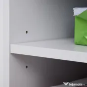 Vinsetto Dulap pentru Imprimantă din Lemn cu 4 Roți, Raft Reglabil și Suport pentru CPU, Alb