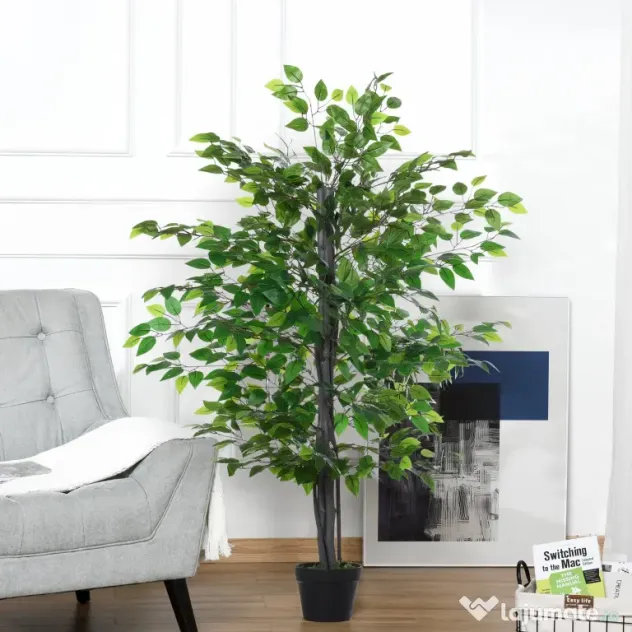 Arbore Artificial de Banan Outsunny, Planta Artificiala, bananier artificial | Aosom Romania
