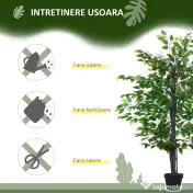 Arbore Artificial de Banan Outsunny, Planta Artificiala, bananier artificial | Aosom Romania