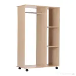 HOMCOM dulap deschis cu cuier si 3 rafturi, 80 x 40 x 128 cm
