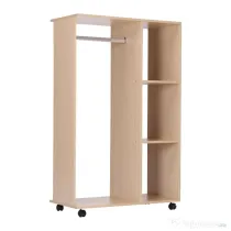 HOMCOM dulap deschis cu cuier si 3 rafturi, 80 x 40 x 128 cm