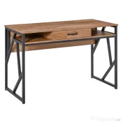 HOMCOM Birou pentru computer, Modern in Stil Industrial MDF, 120x60x76 cm, Maro