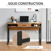 HOMCOM Birou pentru computer, Modern in Stil Industrial MDF, 120x60x76 cm, Maro