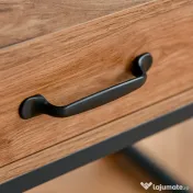 HOMCOM Birou pentru computer, Modern in Stil Industrial MDF, 120x60x76 cm, Maro