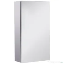 HOMCOM Oglinda pentru baie din otel cu usa si spatiu depozitare, dulapior pentru baie cu 2 compartimente, 55x14x30cm