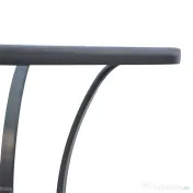 Outsunny Masa pentru gradina cu suprafata din sticla tratata termic, Neagra, 68.5x68.5x84cm 