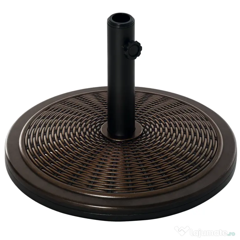 Outsunny Bază Umbrelă 14kg, Ciment și Plastic, Efect Ratan, Bronz | Aosom Romania