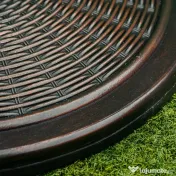 Outsunny Bază Umbrelă 14kg, Ciment și Plastic, Efect Ratan, Bronz | Aosom Romania