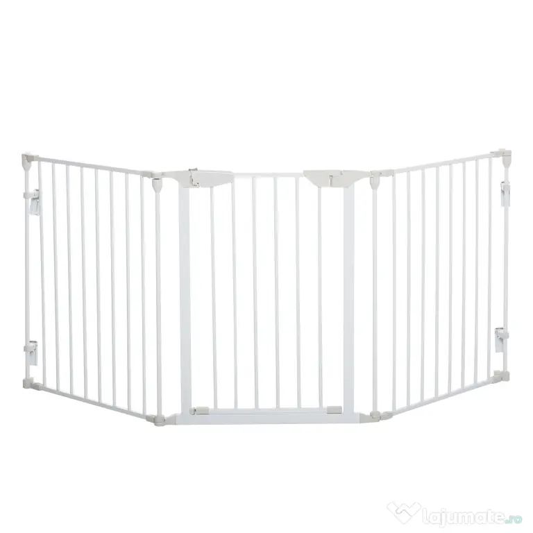 PawHut Gard Pliabil și Modular pentru Câini cu 3 Panouri Alb | Aosom Romania