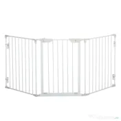 PawHut Gard Pliabil și Modular pentru Câini cu 3 Panouri Alb | Aosom Romania