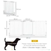 PawHut Gard Pliabil și Modular pentru Câini cu 3 Panouri Alb | Aosom Romania