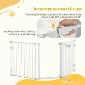 PawHut Gard Pliabil și Modular pentru Câini cu 3 Panouri Alb | Aosom Romania