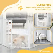 PawHut Gard Pliabil și Modular pentru Câini cu 3 Panouri Alb | Aosom Romania