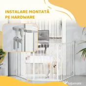 PawHut Gard Pliabil și Modular pentru Câini cu 3 Panouri Alb | Aosom Romania