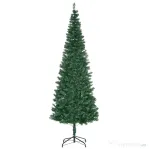 HOMCOM Brad de Craciun Artificial 210cm 631 Ramuri Dese, Verde