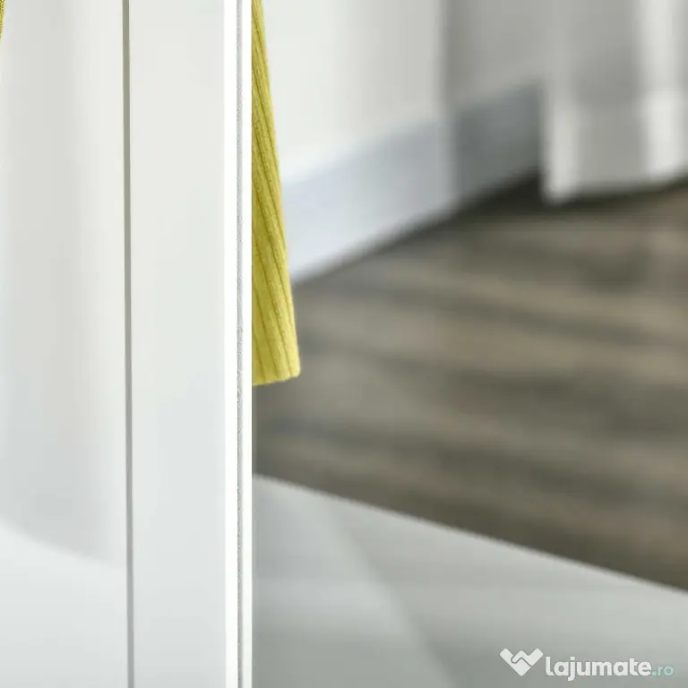 HOMCOM Mobilier de Hol cu Cuier și Oglindă, Design Modern, Spațiu de Depozitare, 80x40x170 cm, Alb | Aosom Romania