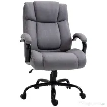 Vinsetto Scaun de birou ergonomic din material tip in, 220 kg, rotativ, reglabil pe înălțime, gri deschis | Aosom Romania