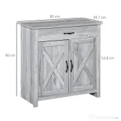 HOMCOM Bufet de Bucatarie Stil Country, Mobilier Multifunctional | Aosom Romania