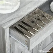 HOMCOM Bufet de Bucatarie Stil Country, Mobilier Multifunctional | Aosom Romania