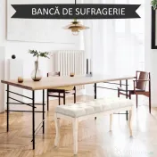 HOMCOM Bancă de Pat Vintage cu Butoni, Bancă Capitonată cu Picioare din Lemn, 110x40x48 cm, Bej | Aosom Romania