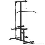 Homcom Statie Fitness Pull‑Down cu Banca Reglabila şi Cablu – Antrenament Acasa