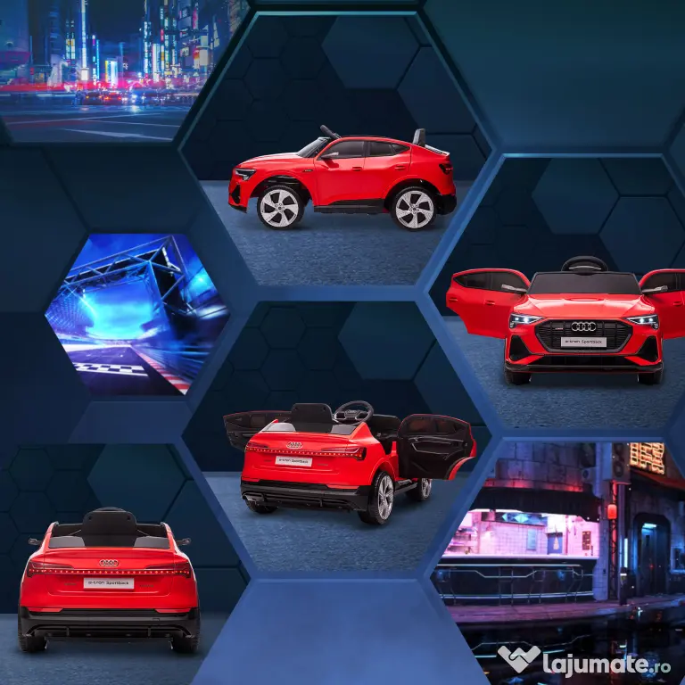 HOMCOM Mașinuță Electrică pentru Copii de 3-5 Ani cu Motor 12V și Alimentat cu Două Baterii, 108x60x47 cm, Roșu | Aosom Romania