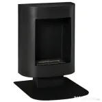 Semineu cu alcool portabil HOMCOM, fara aerisire, cu arzatoare cu bioetanol de 0.9 L/ 3 ore, incalzitoare cu baza din otel de 2000 W pentru interior si exterior, Negru