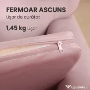 HOMCOM Fotoliu pentru Copii din Material Textil cu Efect de Catifea Roz, cu Spătar în Formă de Coroană, 50.2x41.9x57.8 cm | Aosom Romania 