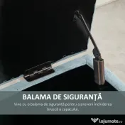 Banca de Depozitare HOMCOM din Tesatura cu Efect In si Lemn pentru Hol, 110x39x45lcm, Albastru deschis | Aosom Romania 