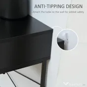 HOMCOM Consolă Elegantă cu 2 Sertare, Masă Metalică pentru Hol, Design Modern, Negru | Aosom Romania 