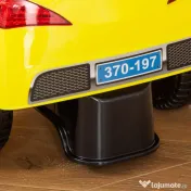 HOMCOM Vehicul de Joacă cu Volan Muzical și Faruri Strălucitoare, Galben, 63.5x28x36cm, pentru Copii 18-36 Luni | Aosom Romania
