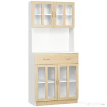 Bufet HOMCOM pentru Bucatarie, 180cm, Design Modern cu Usi Sertare Dulapuri, Spațiu Amplu de Depozitare | Aosom Romania