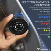HOMCOM Bicicletă de Exerciții Înclinată Orizontală cu 8 Nivele de Rezistență, Monitor LCD și Scaun Reglabil, 122-137x62x103 cm, Gri | Aosom Romania