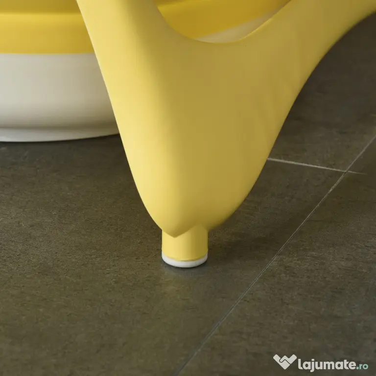 HOMCOM Cadă Pliabilă pentru Bebeluși 0-3 Ani, cu Indicator de Temperatură și Pernuță, Alb, 81.5x50.5x23.5 cm, Design Ergonomic | Aosom Romania
