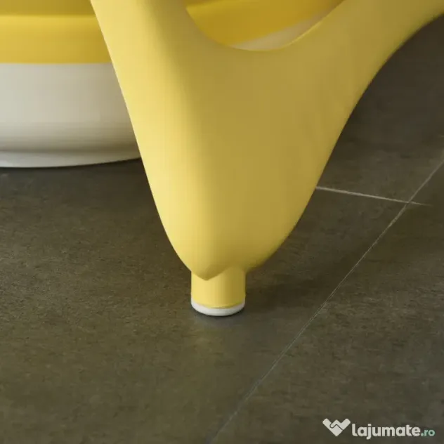 HOMCOM Cadă Pliabilă pentru Bebeluși 0-3 Ani, cu Indicator de Temperatură și Pernuță, Alb, 81.5x50.5x23.5 cm, Design Ergonomic | Aosom Romania