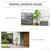 HOMCOM Monastera Planta Artificiala de Interior si Exterior, Planta Artificiala cu efect Realist cu 20 de Frunze, 120 cm 