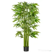 HOMCOM planta artificiala de bambus, cu ghiveci, 160cm, verde 