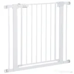 Poarta de siguranta pentru caini PawHut, 75-96cm, alb | Aosom Romania