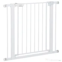 Poarta de siguranta pentru caini PawHut, 75-96cm, alb | Aosom Romania