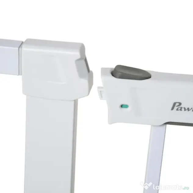 Poarta de siguranta pentru caini PawHut, 75-96cm, alb | Aosom Romania