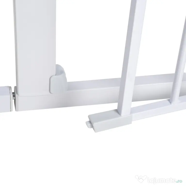 Poarta de siguranta pentru caini PawHut, 75-96cm, alb | Aosom Romania