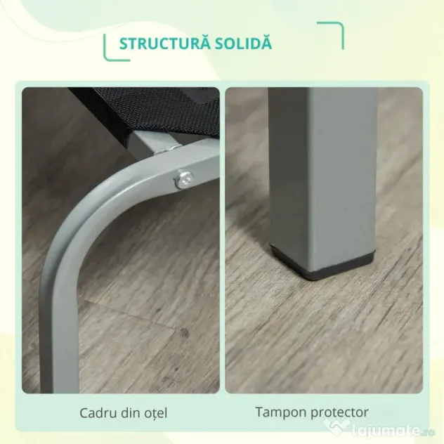 PawHut Saltea pliabila pentru caini, spatii interioare si exterioare, material care permite trecerea aerului, 130x90x20cm, pana la 32kg