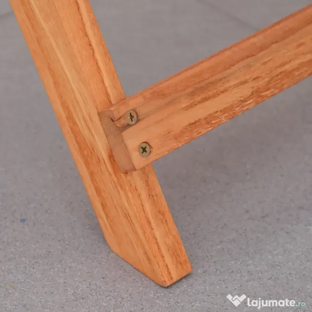 Outsunny Set Mobilier de Grădina din Lemn de Teak, 3 Piese, Masa și Scaune Pliabile, Rezistent la Intemperii, Design Natural | Aosom Romania