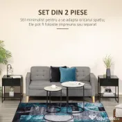 Homcom Noptiere Moderne (set 2 buc) cu sertar si raft 